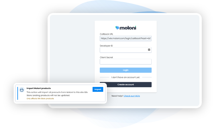 Integre a sua loja com o Moloni